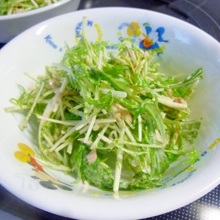 ☆切って和えるだけ♪　水菜とツナのマヨ醤油サラダ☆